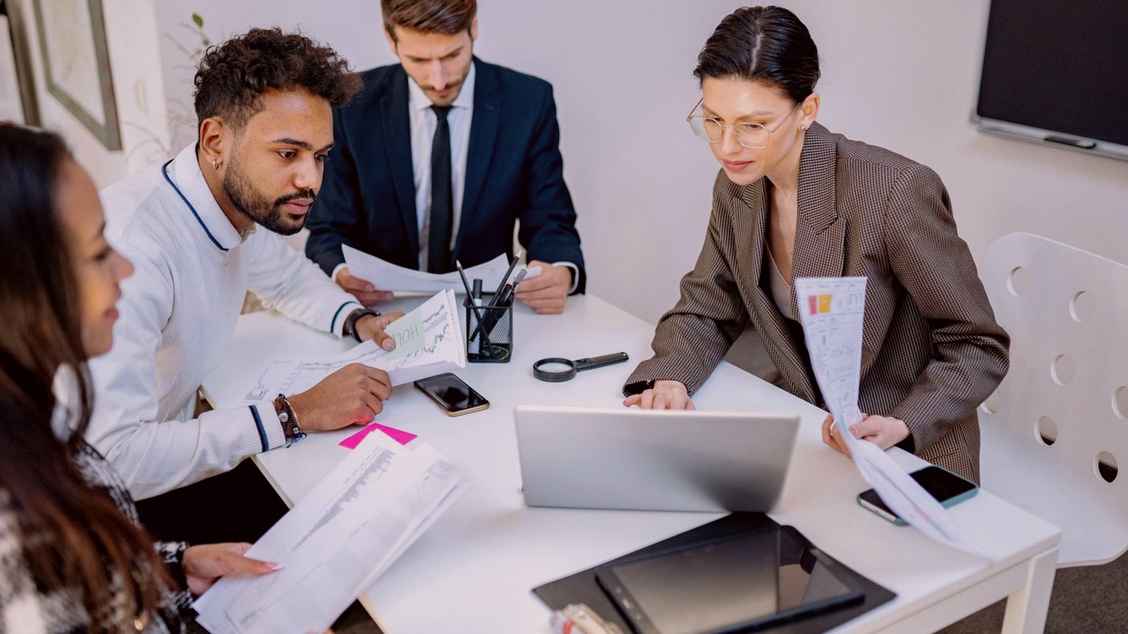 People in a professional event setting